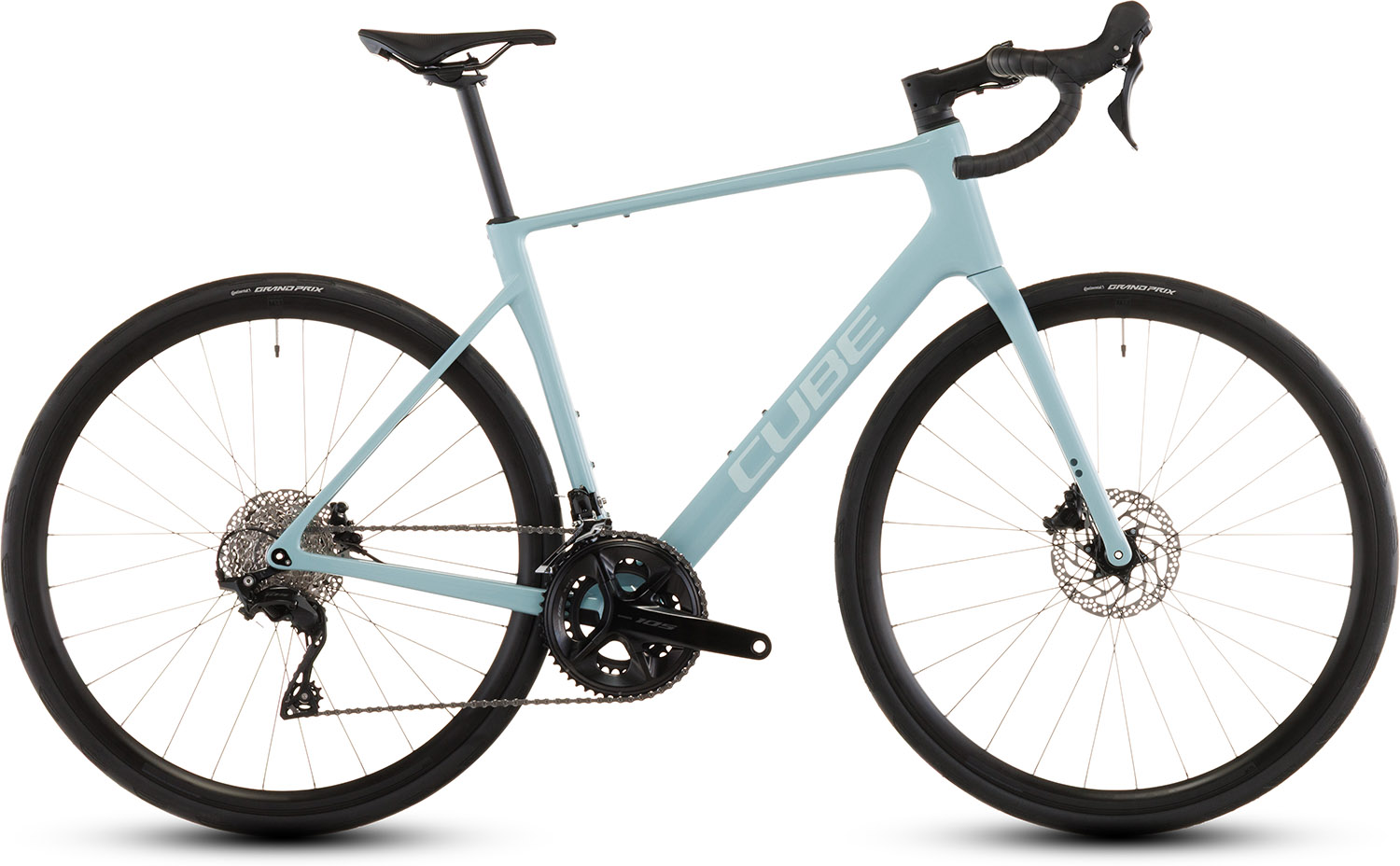 Cube Attain C:62 Race 2026 - Skylightblå og Cyan Cykel