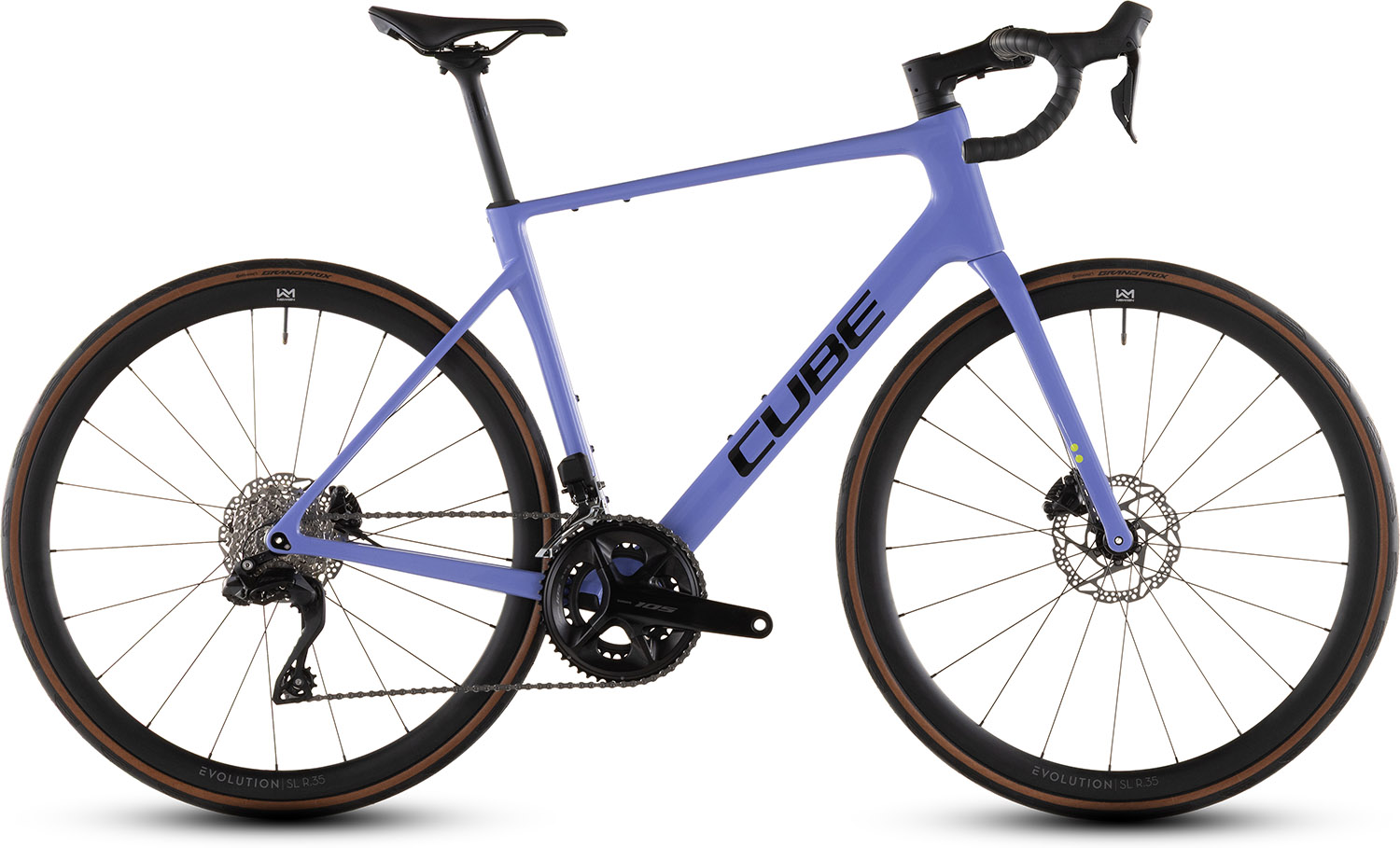 Cube Attain C:62 SLX 2026 - Lucidlila og Sort Racercykel