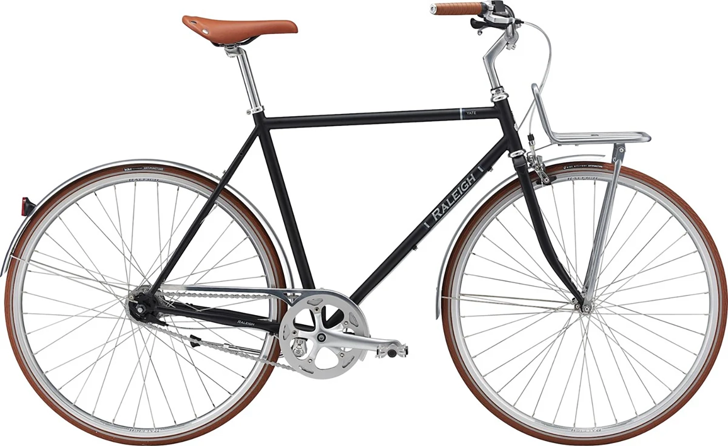 Raleigh Yate Cargo Herre 7g 2025 - Mat Sort Grå Cykeltilbud