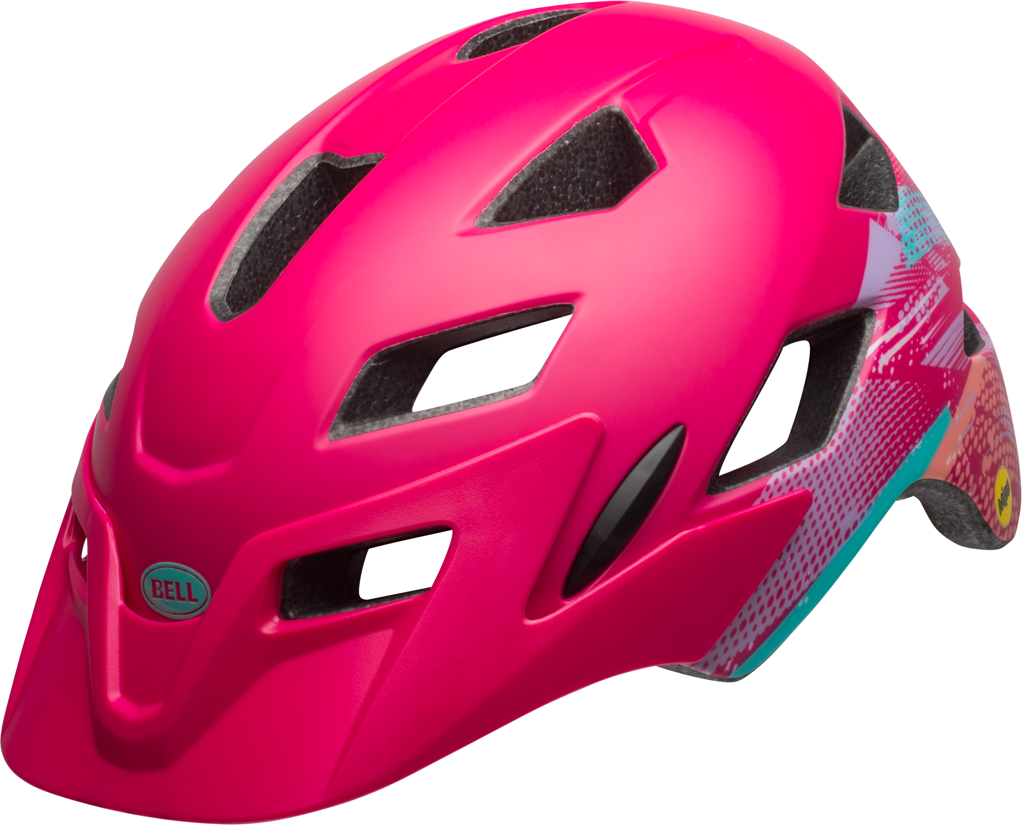 Bell Sidetrack Junior I Matte Berry Gnarly   Cykelhjelm   Junior (50 57 Cm) fra Bikers Best