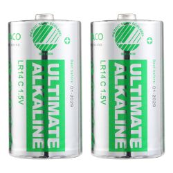 Deltaco Ultimate Alkaline Batterier LR14 C - 2 Pakke
