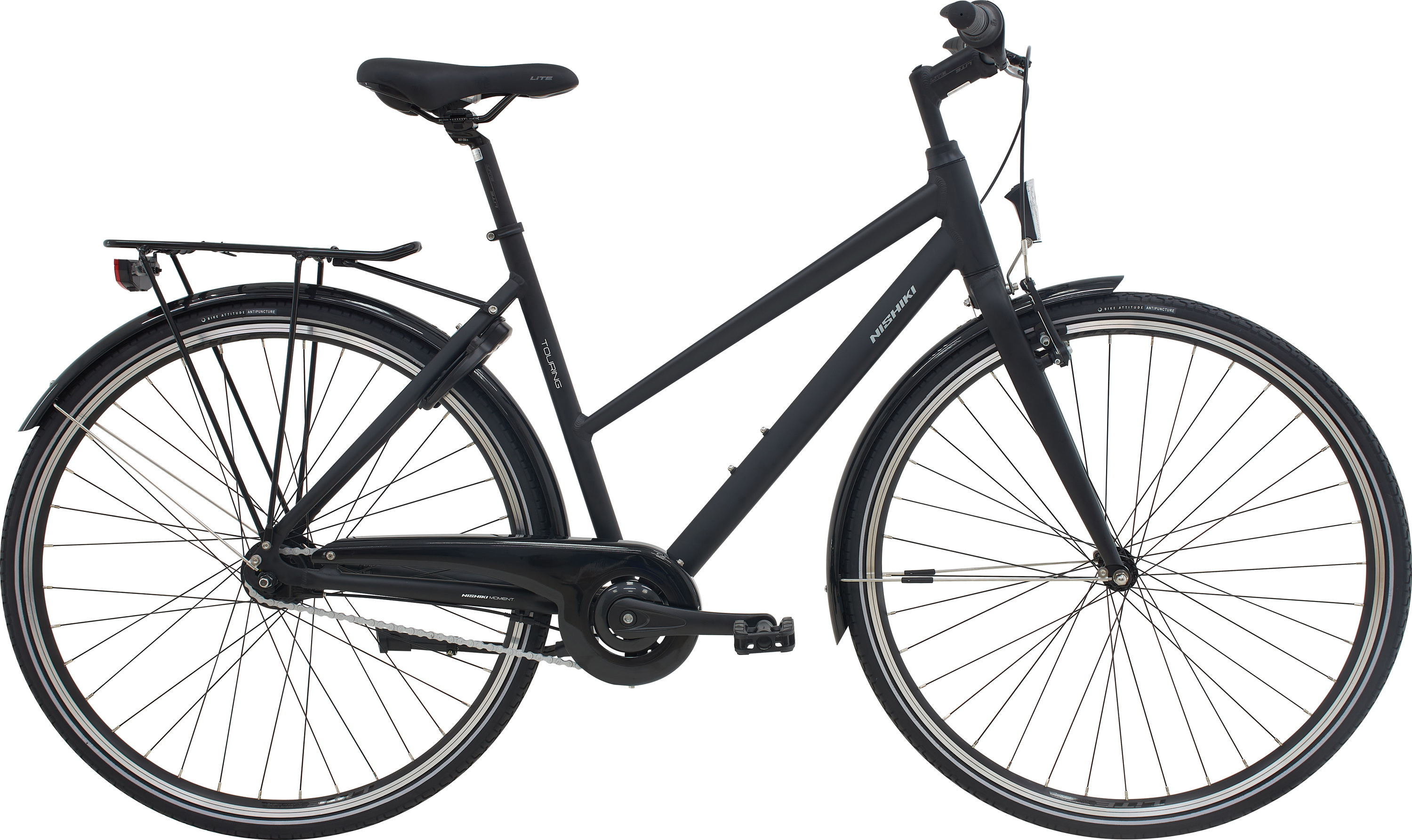 Nishiki Touring Dame 7g 2026 - Mat Sort Citycykel Tilbud