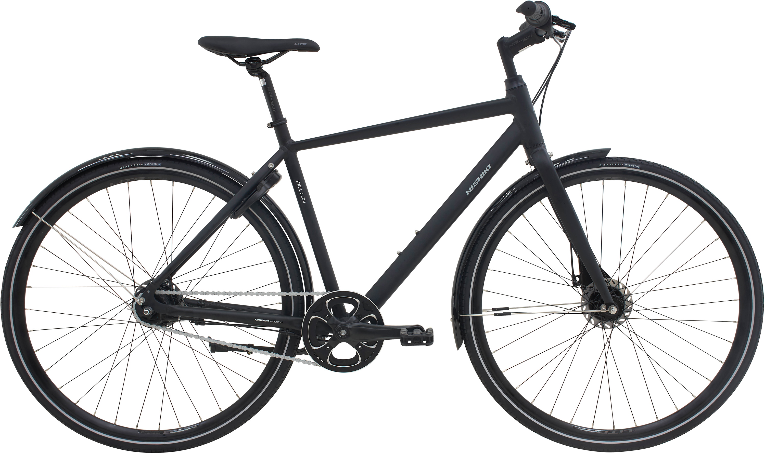 Nishiki Rollin Herre 7g 2026 - Mat Sort Citybike Tilbud