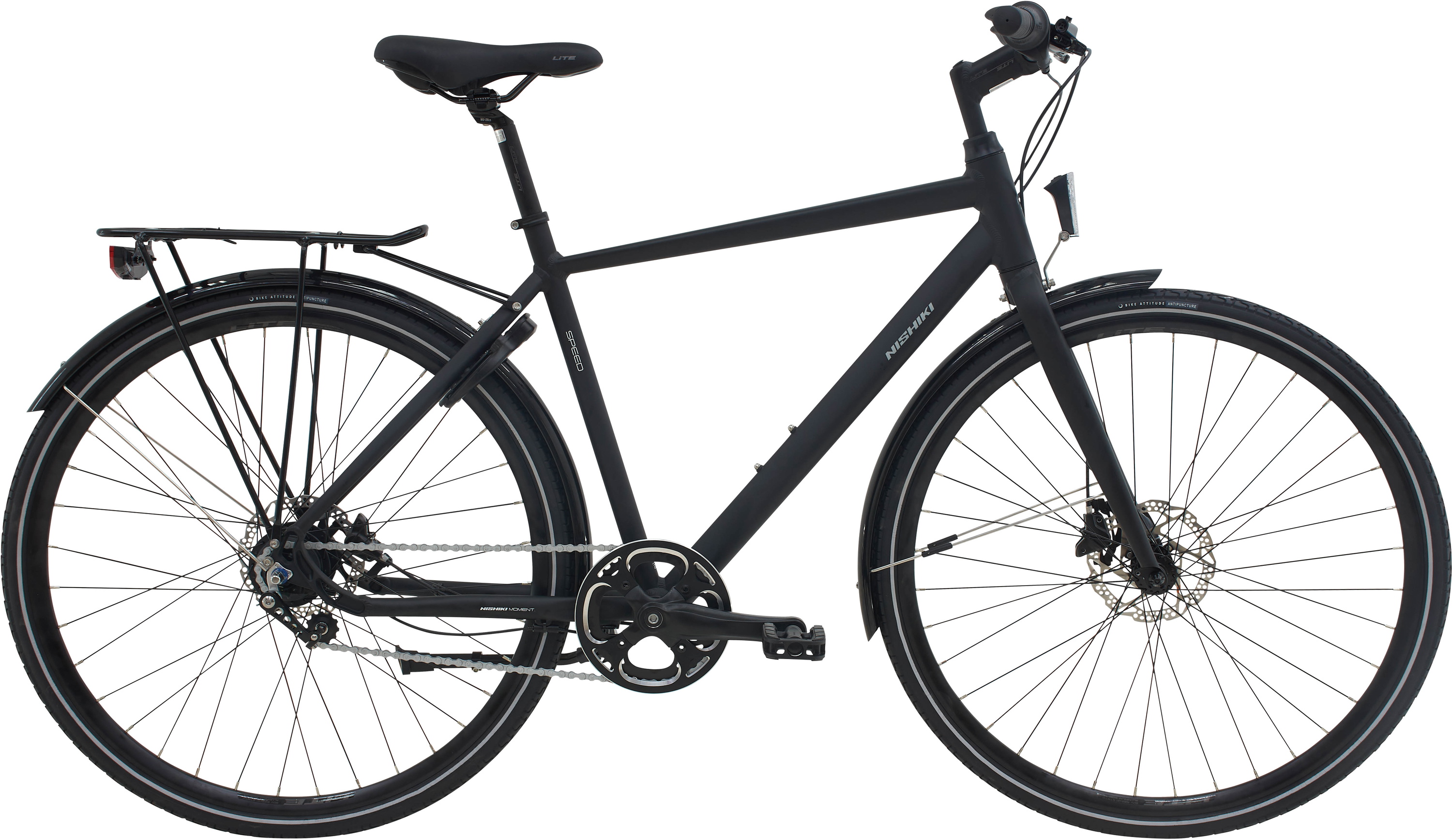 Nishiki Speed Herre 7g 2026 - Mat Sort Cykeltilbud
