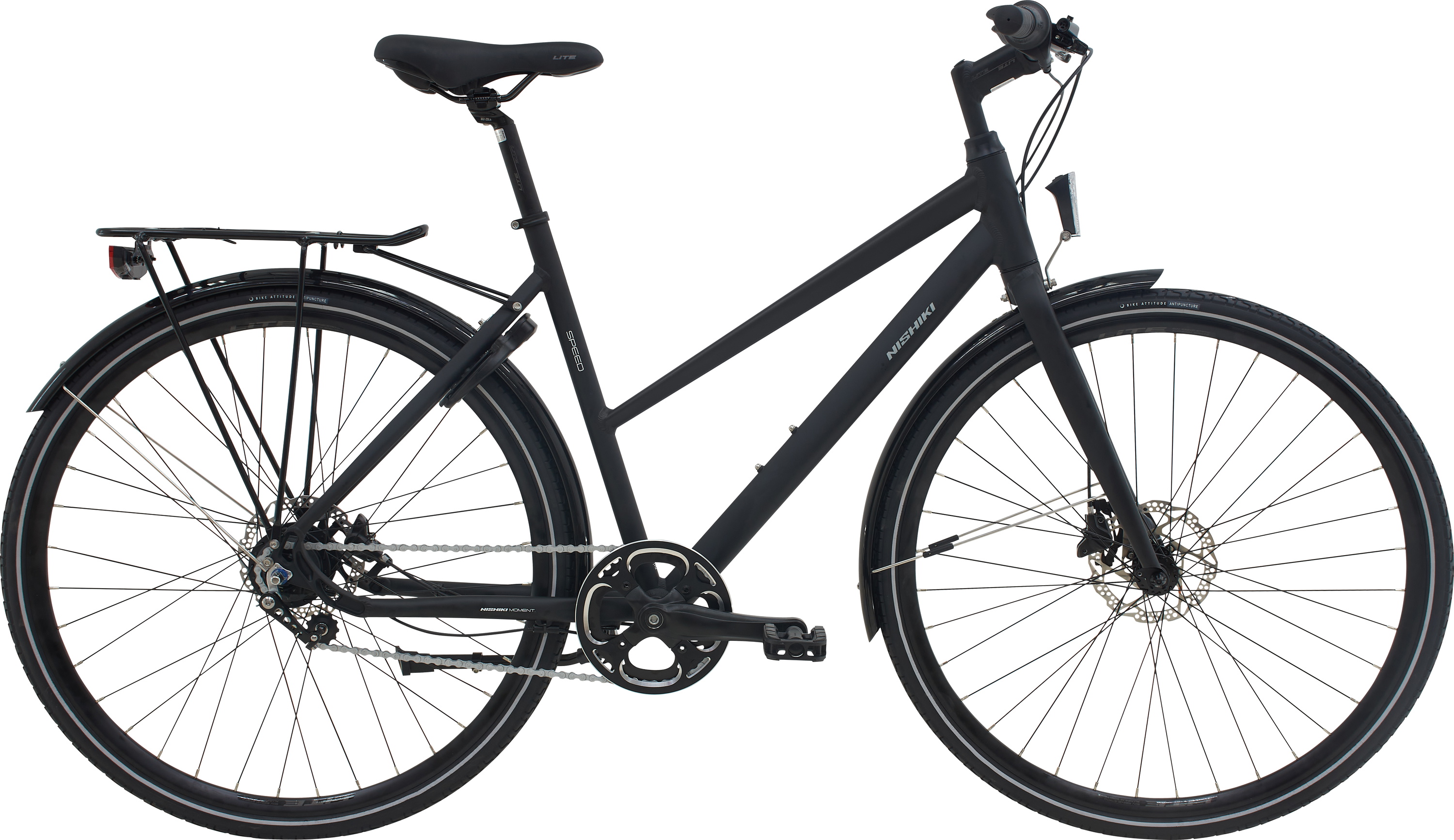 Nishiki Speed Dame 7g 2026 Mat Sort - Cykeltilbud!