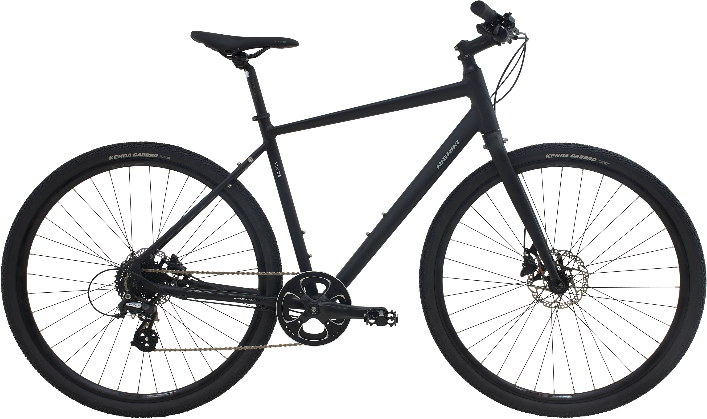 Nishiki Pace Herre 8g 2026 Mat Sort - Sporty Gravelhybrid