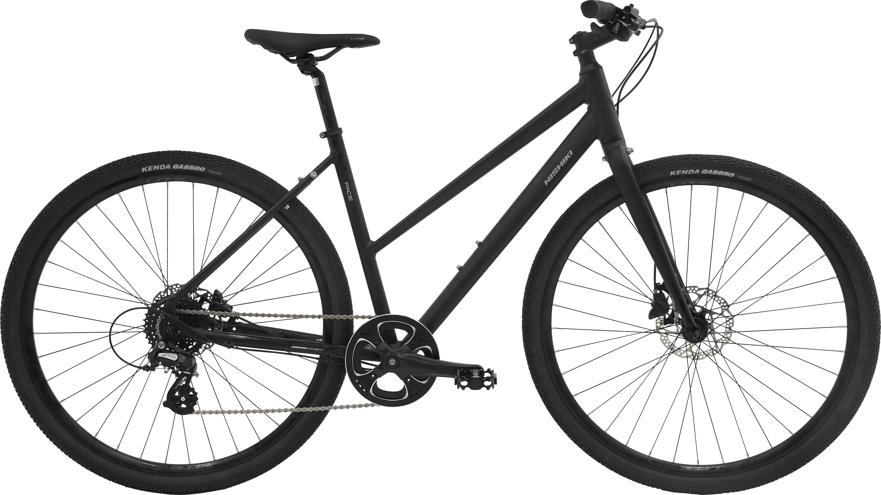 Nishiki Pace Dame 8g 2026 - Mat Sort Gravelhybridcykel