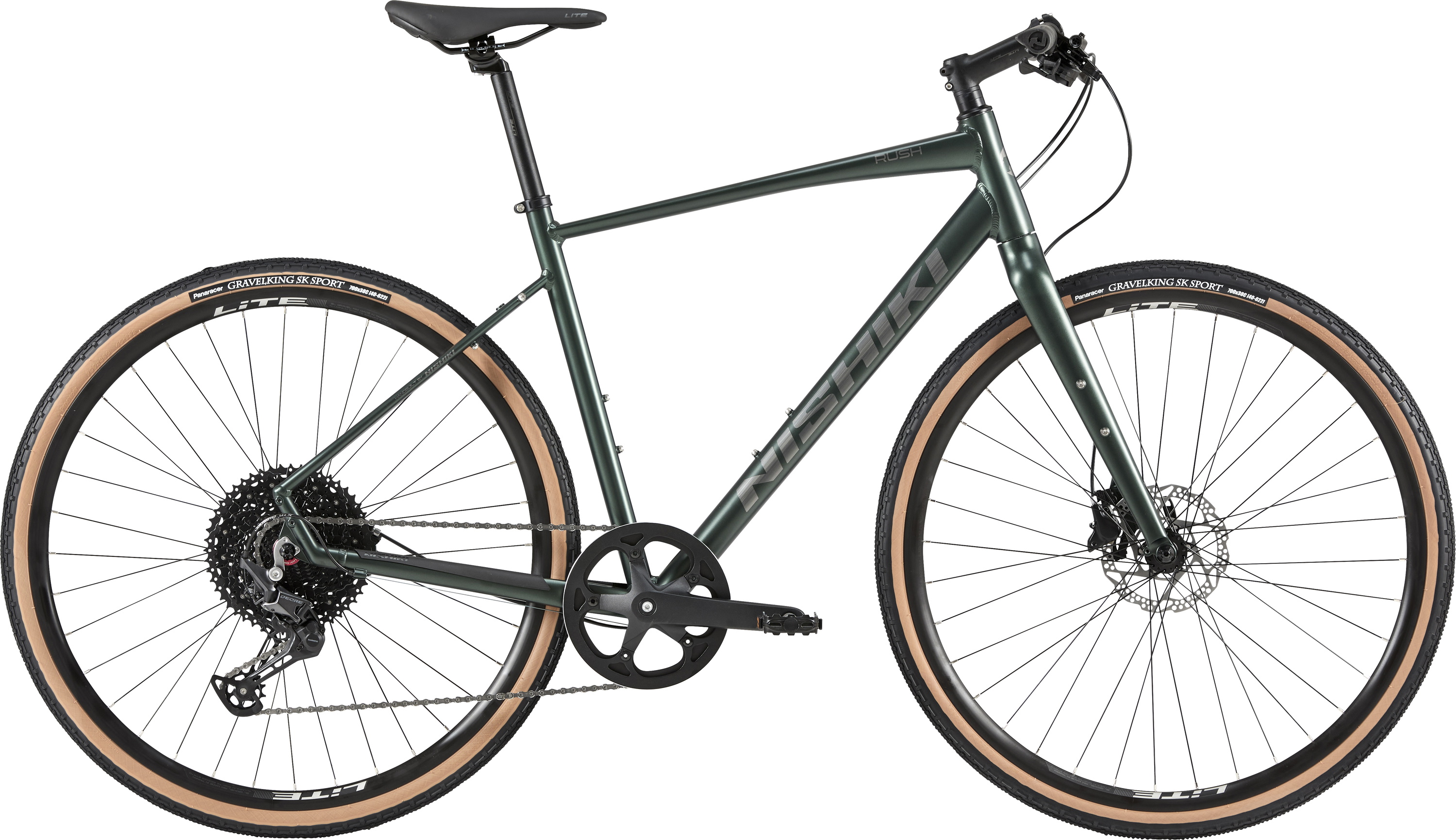 Nishiki Rush Herre 12g 2026 - Mørkegrøn Cykeltilbud!