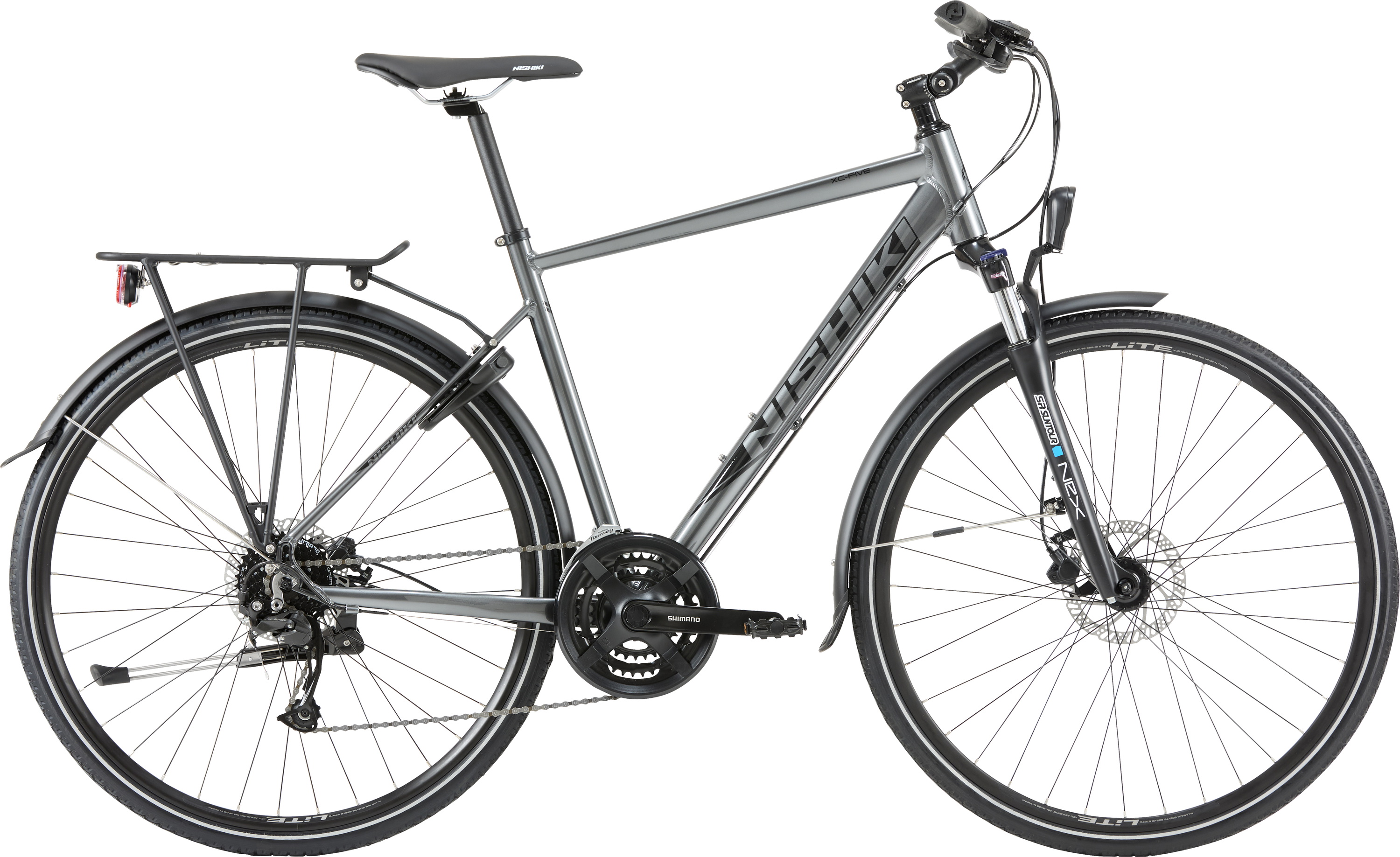 Nishiki XC Five Herre 24g 2026 Lavagrå - Alsidig hybridcykel