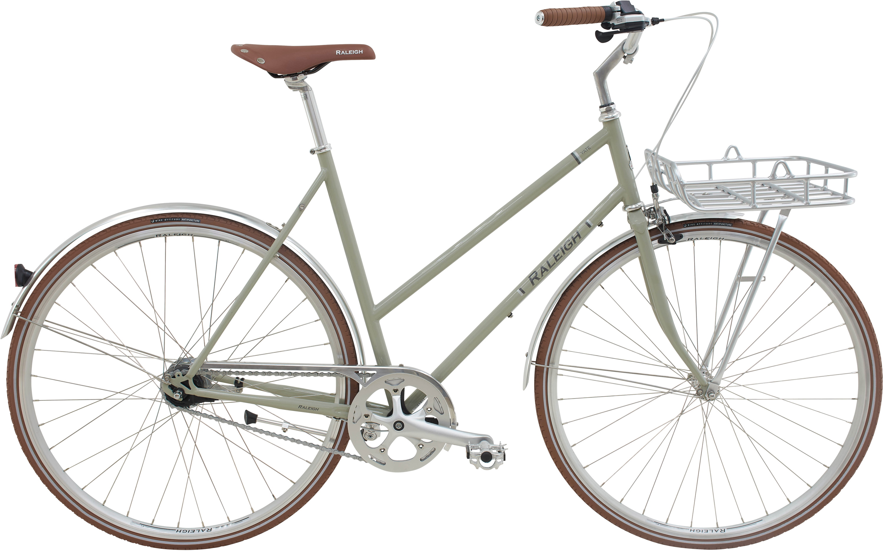 Raleigh Yate Cargo Damecykel 2026 - Lys Grå Elegance