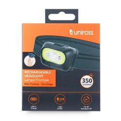 Prolite Rechargeable Headlamp   350 Lumen   Pandelampe fra Uniross