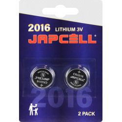 Japcell Lithium CR2016 Batterier - 2 Stk. Pakke