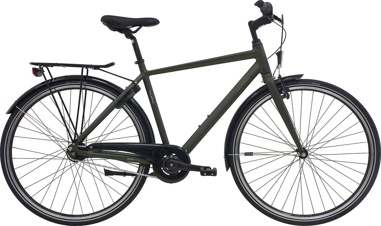 Nishiki Touring Herre 7g 2026 - Mat Mørk Grøn Cykel
