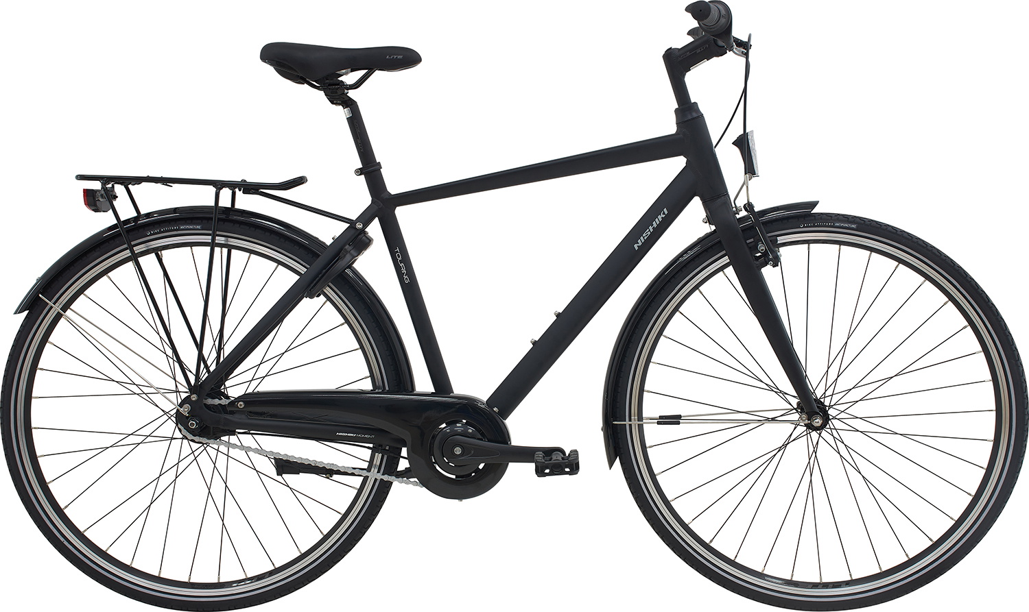 Nishiki Touring Herre 7g 2026 - Mat Sort Cykeltilbud