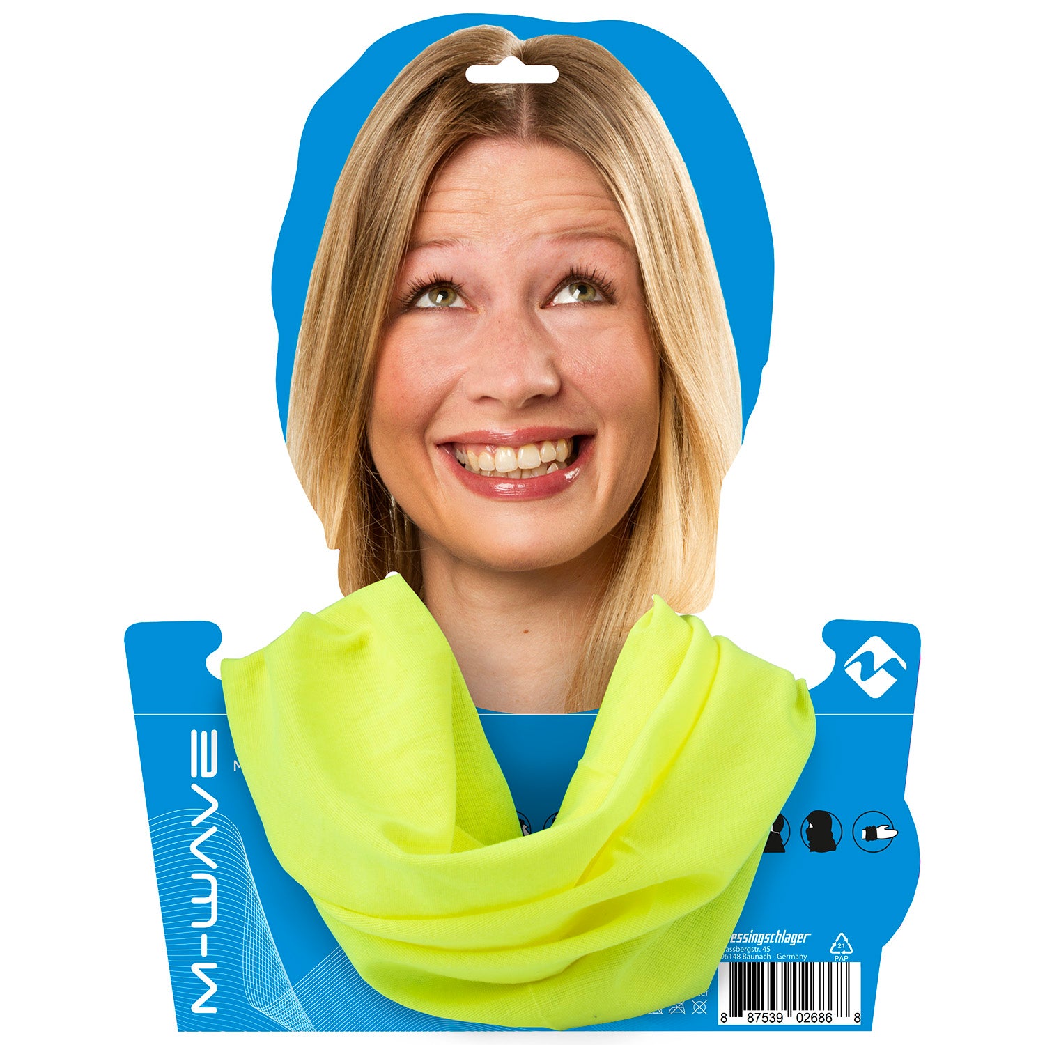 M Wave Onesize Neon Yellow   Halsedisse fra Messingschlager