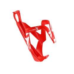 Bottle Cage Custom Racex Red Glossy, White Graphic   Flaskeholder fra Elite
