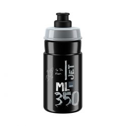 Bottle Jet Black Grey Logo 350ml   Drikkeflaske fra Elite