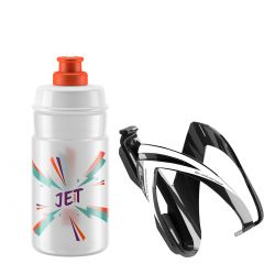 Kit Ceo Black Glossy +bottle Jet 350ml Clear Log Or   Flaskeholder fra Elite