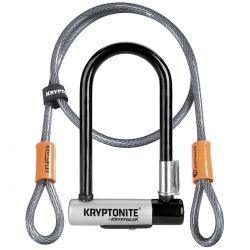 U Lock Kryptolok Mini 7 Vf 8.2cmx17.8cm And 4foot Cable   Cykellås fra Kryptonite