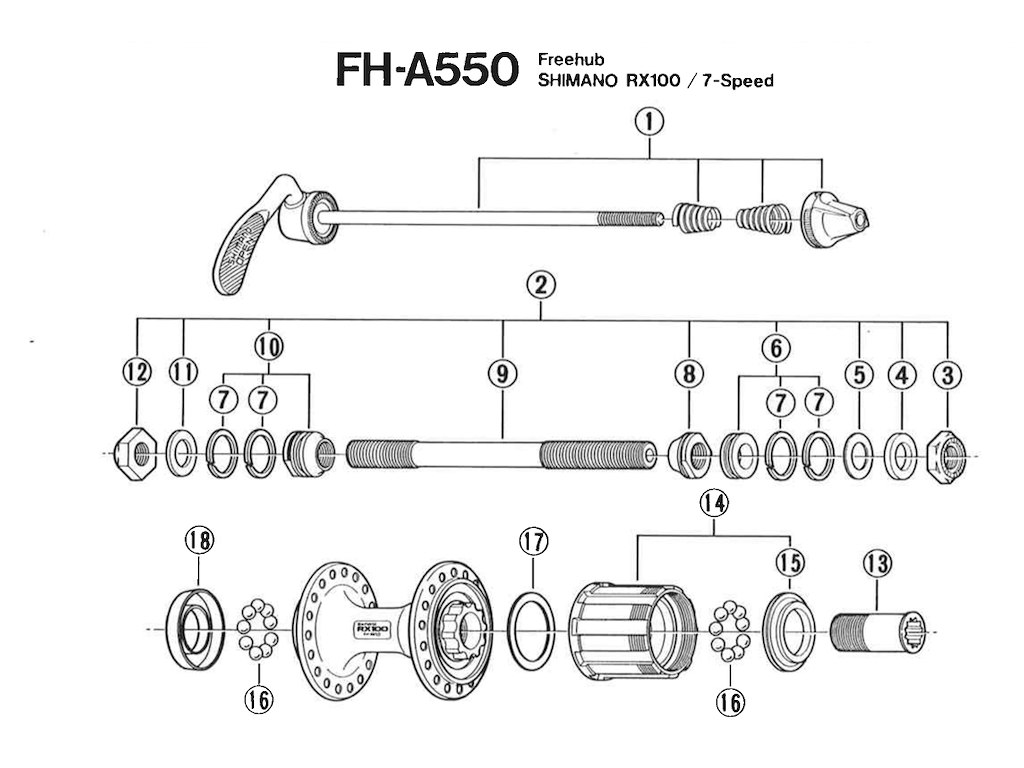 Shimano Konus Højre Til Bagnav Fh A550   Passer Til Flere Modeller fra Pro
