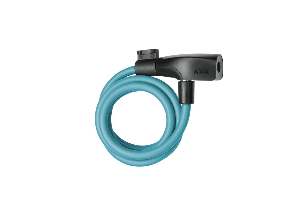 Axa Resolute 8 120   Spirallås Med Nøgle   120 Cm   Ice Blue fra Axa Basta