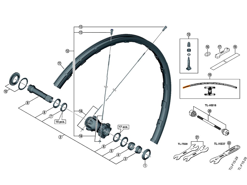 Xtr Eger 298mm Lang Til 29" Forhjul Model Wh M9000 fra Shimano