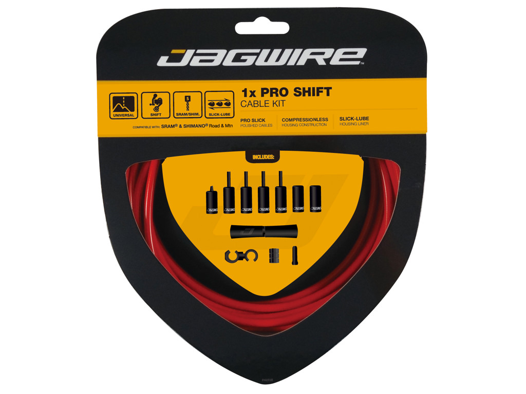 Pro Shift   1x Gearkabel Sæt   Road Mtb   Rød fra Jagwire