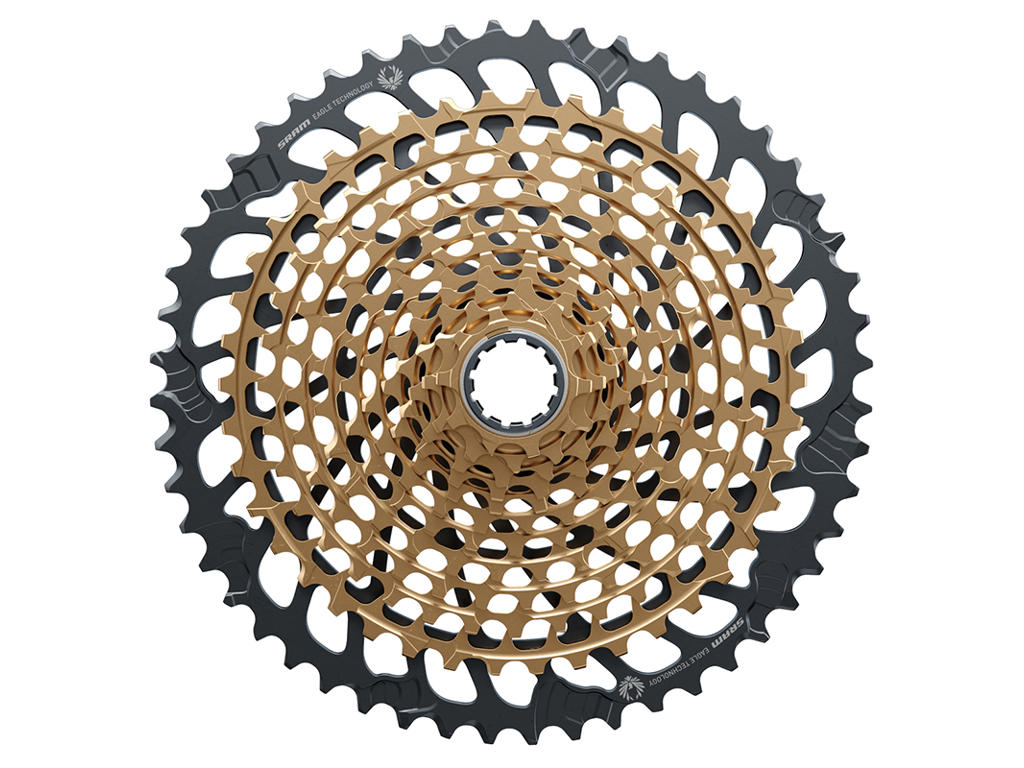 Kassette   Xg 1299 Eagle   12 Speed   10 52t   Guld fra Sram