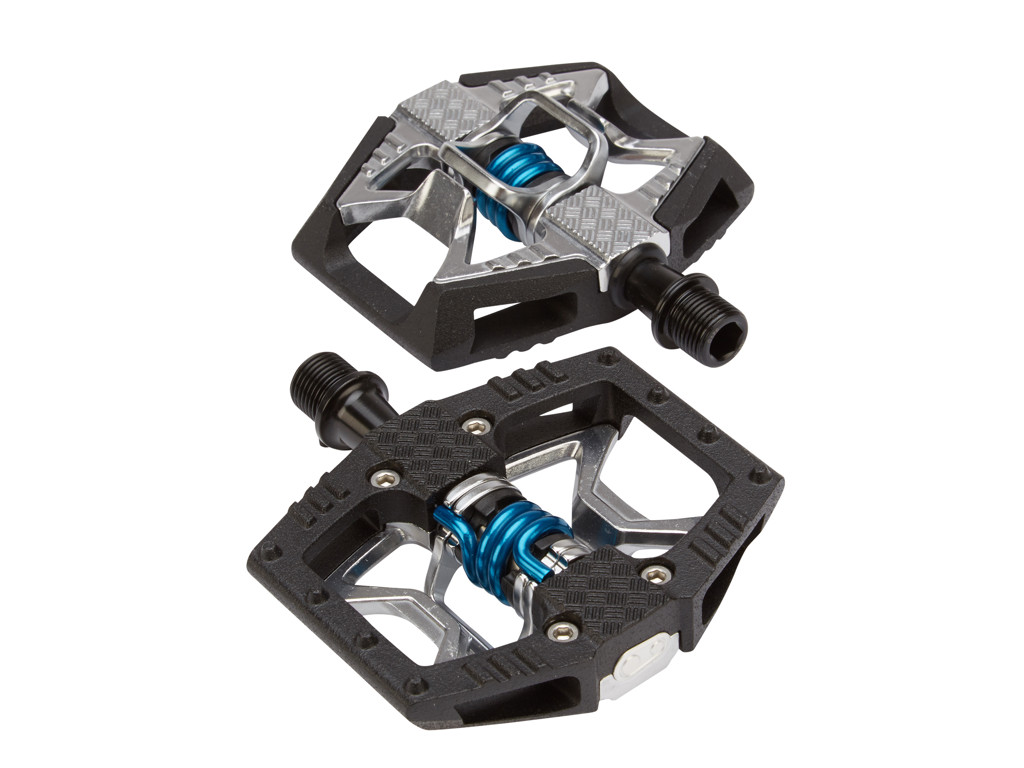 Double Shot   Mtb Kombipedal   Grå Sort Blå fra Crankbrothers