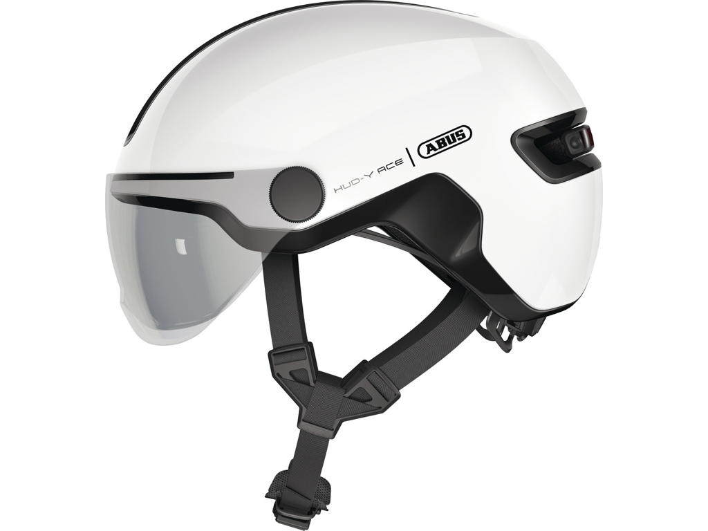 Hud Y Ace   Cykelhjelm   Shiny White   Str. M fra Abus
