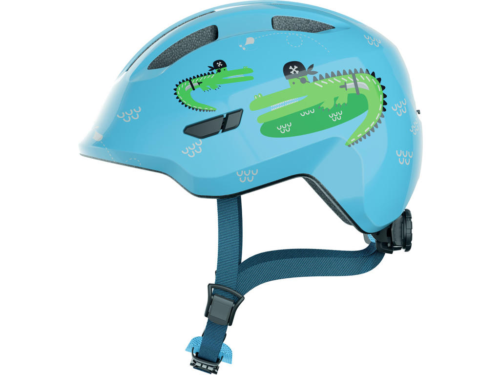 Smiley 3.0   Cykelhjelm Til Børn   Blue Croco   Str. 45 50 Cm fra Abus