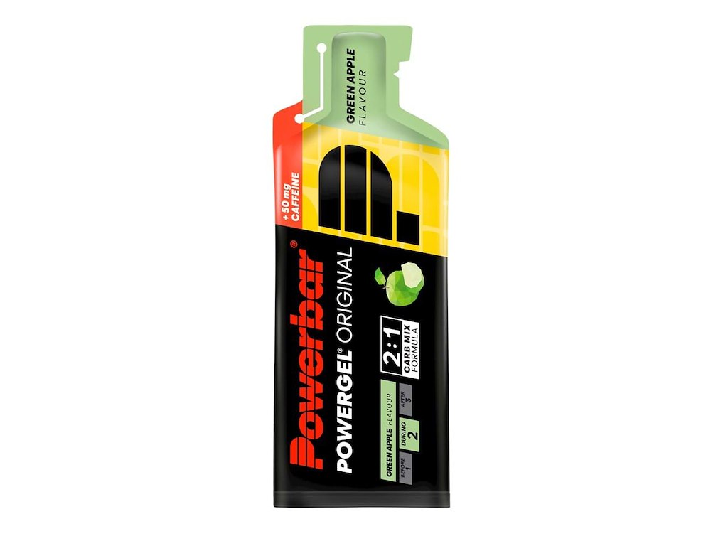 Powergel   Grøn æble Med Koffein 41 Gram fra Powerbar