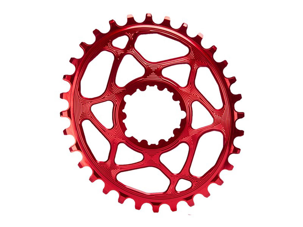 Oval Klinge   Sram   34t   10 11 12 Speed   Rød fra Absoluteblack