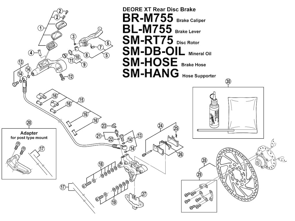 O Ring Til Br M755 fra Shimano