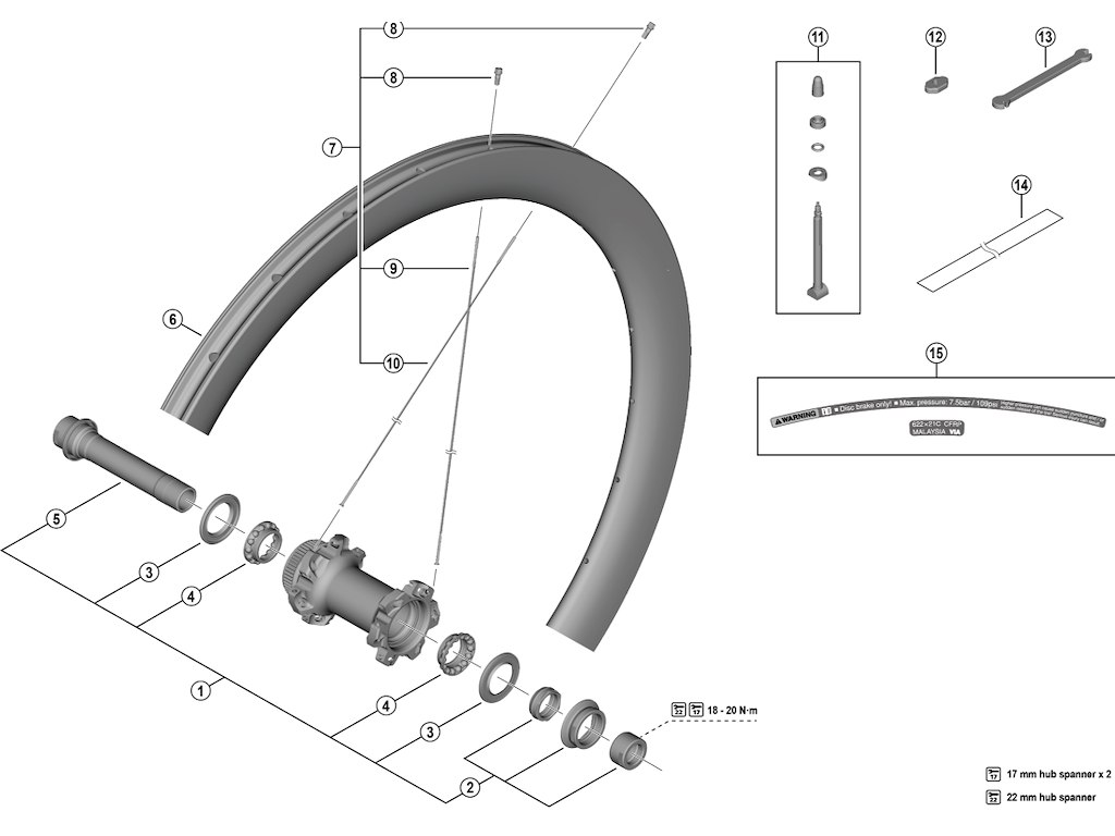 Dura Ace Eger 267mm Lang Til Forhjul Model Wh R9270 C50 Tl F fra Shimano