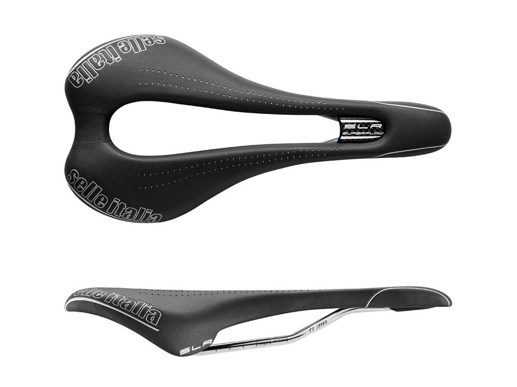 Slr Superflow L   Cykelsadel   Sort fra Selle Italia