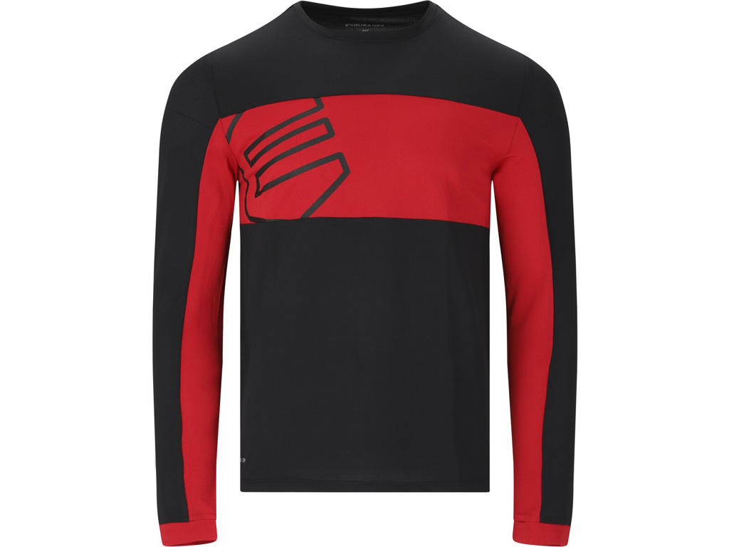 Havent   Cykel Mtb T Shirt   Lang ærmet   Sort Rød   S fra Endurance