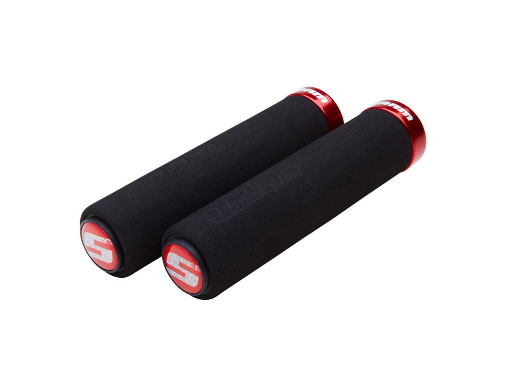 Håndtag Med Lockring   Mtb   Foam   Sort Hvid   Rød Klampe fra Sram