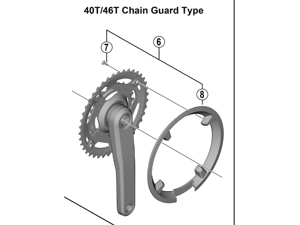 Cues 40 Tands Kædeskærm Og Monteringsskruer Til Kranksæt Model Fc U4010 2 fra Shimano