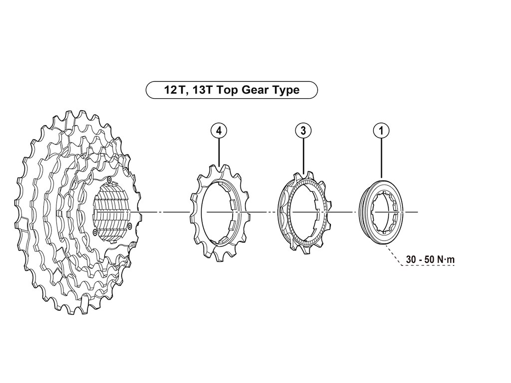 Shimano Klinge 13 Tands Til Kassette Cs Hg70 Og Hg50 Pos. 2 fra Lazer