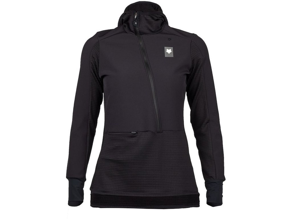 Defend Thermal Hoodie   Cykeltrøje   Lange ærmer   Dame   Sort   L fra Fox