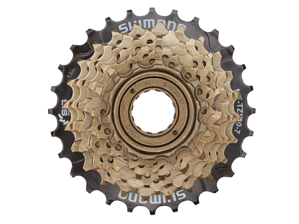 Frikrans   Mf Tz500   7 Gear 14 28 Tands Med Gevind fra Shimano