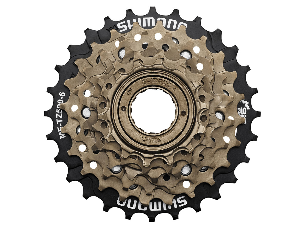 Frikrans   Mf Tz500   6 Gear 14 28 Tands Med Gevind fra Shimano