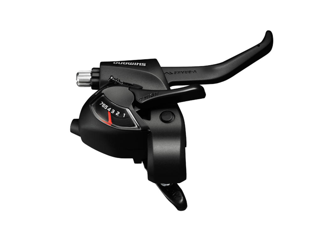 Tourney   Skifte  Og Bremsegreb Højre   Til 7 Gear   Med Display   Sort fra Shimano