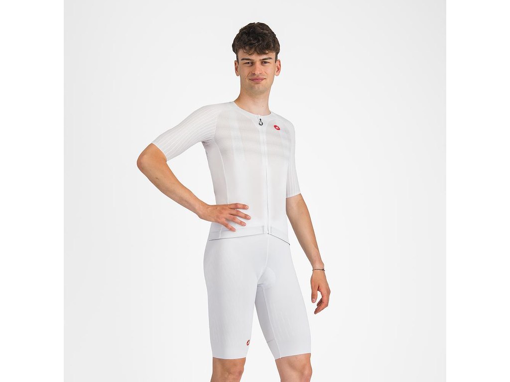 Free Aero Race S Bibshort   Cykelshorts M Pude   Herre   Hvid   S fra Castelli