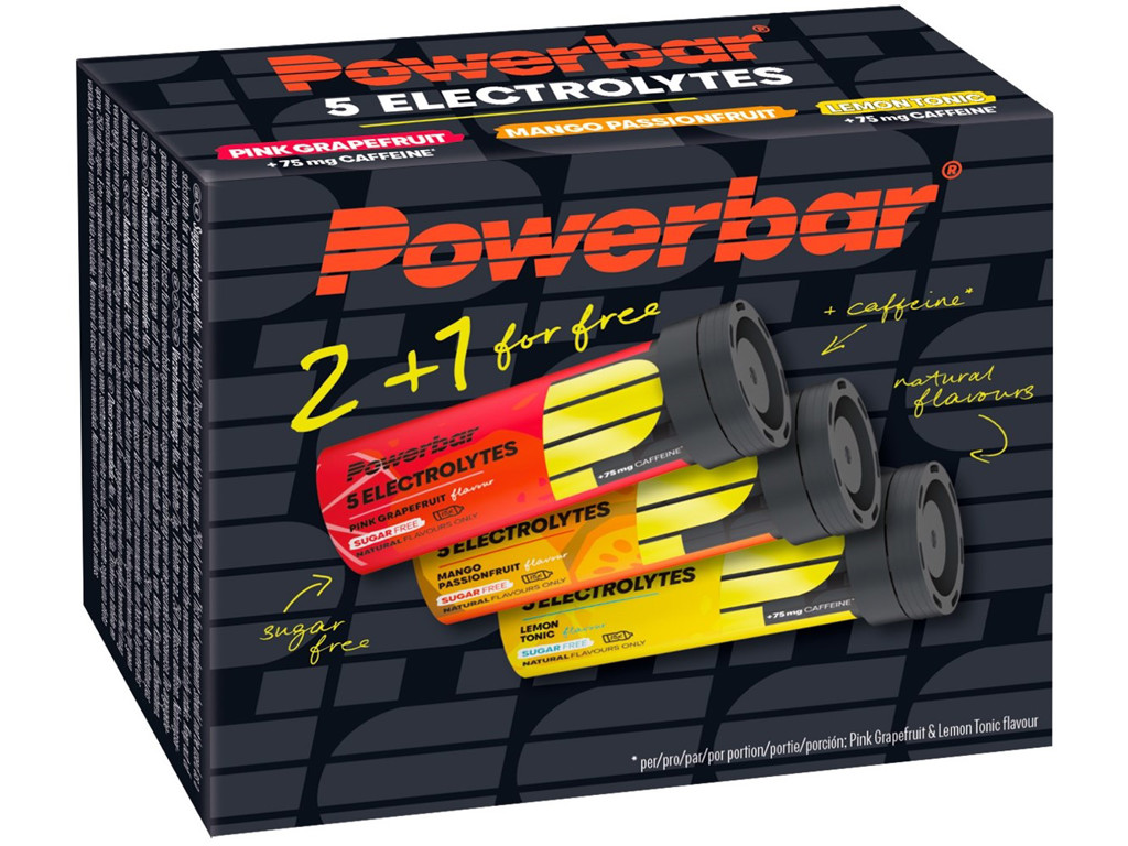 Elektrolytes Tabs   2+1 Rør   Mango Lemon Pink Grape fra Powerbar