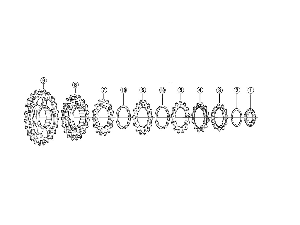 Shimano Dura Ace Klinge Sæt 19 Og 21 Tands For Cs 7700 fra Pro