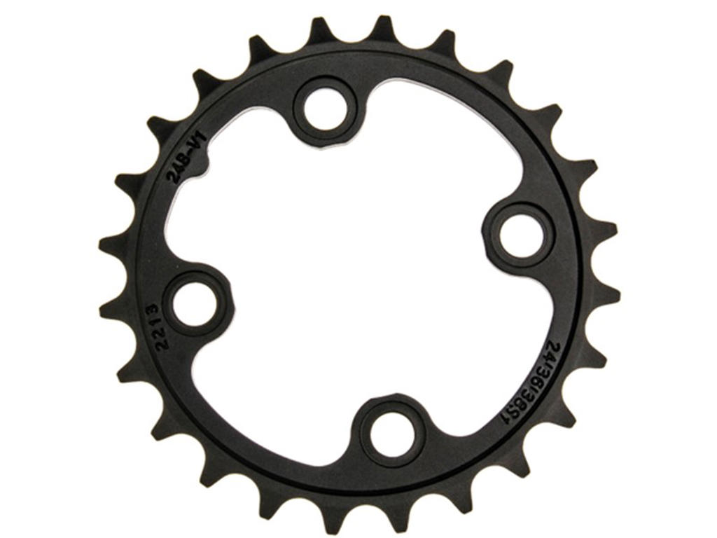 Klinge 24 Tands Rund   1 X 12 Gear   4 Huls ø64mm   Sort fra Sram