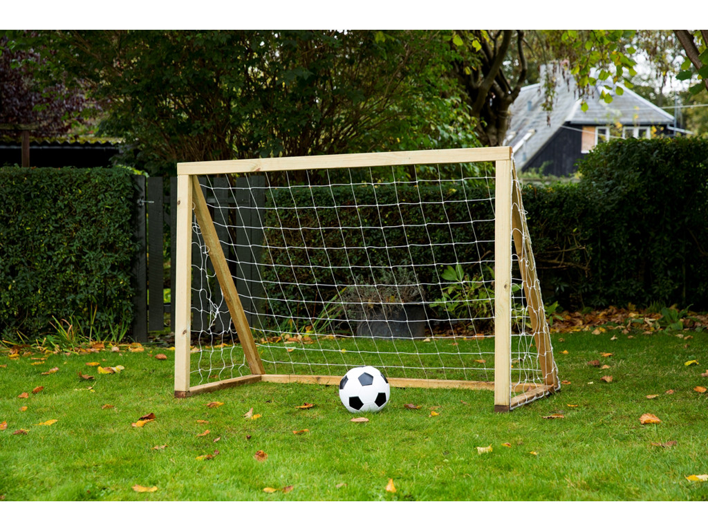 Classic Mini Natur   Fodboldmål I Træ   150x120 Cm fra Homegoal