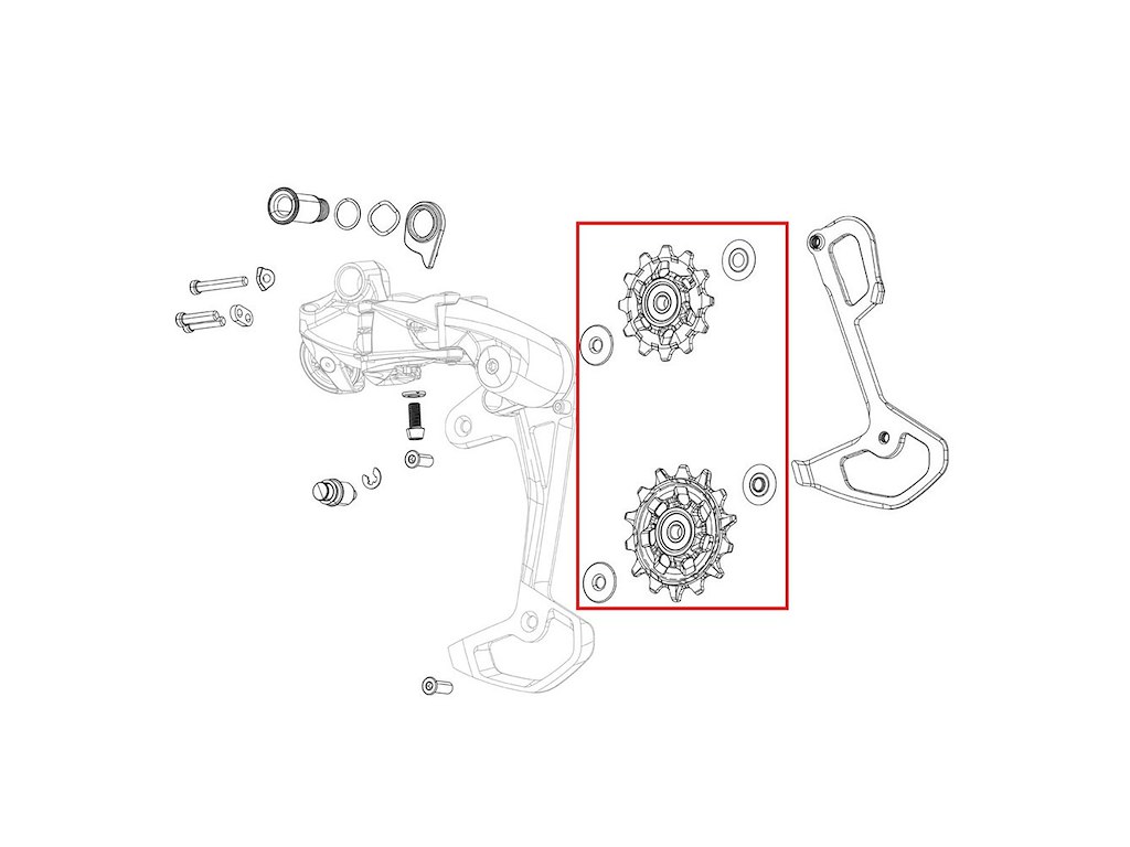 Force Axs E1 Pulley Kit Til Bagskifter fra Sram